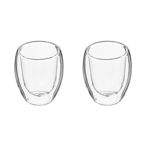 Lot De 2 Tasses À Café "Double Paroi" 7cm Transparent