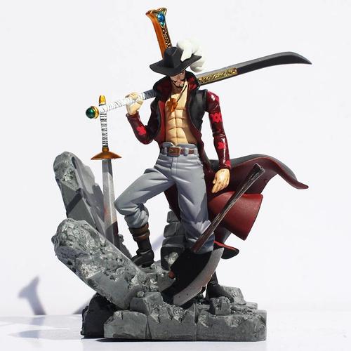 Figurine One Piece Dracule Mihawk + Épée Dessin Animé Manga Figure Modèle 15cm