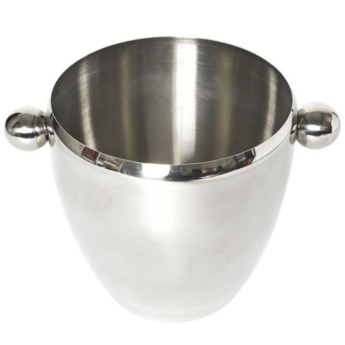 Paris Prix - Seau À Glace En Métal "Champagne" 1l Argent