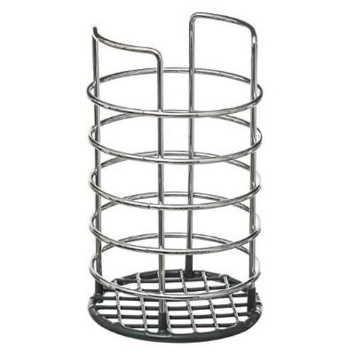 Pot Range Couverts Métal "Chromé" Gris