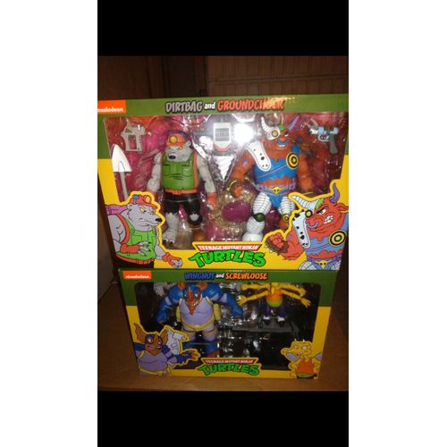 Neca Tortues Ninja Wingnut/Screwloose + Dirtbag/Groundchuck Tmnt