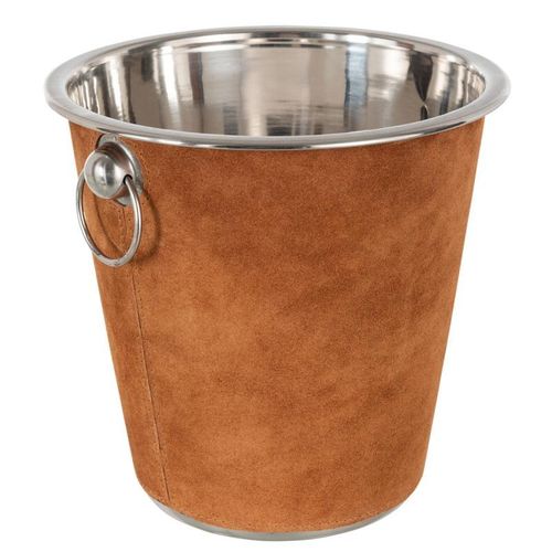 Paris Prix - Seau À Glace Rond Design "Tortu" 21cm Cognac