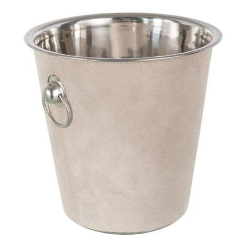 Paris Prix - Seau À Glace Rond Design "Tortu" 21cm Beige