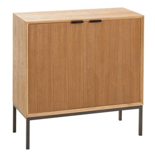 Paris Prix - Buffet 2 Portes En Bois "Dresa" 80cm Naturel