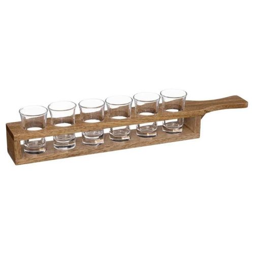 Lot De 6 Verres À Shooter & Rack "Victor" 24cl Naturel