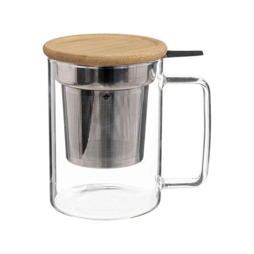 Tisanière En Verre "Mia" 45cl Transparent & Beige