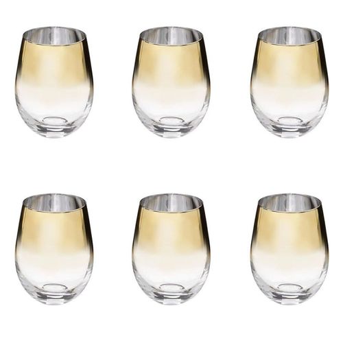Lot De 6 Verres À Eau "Arya" 54cl Or