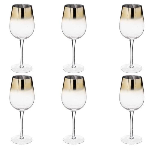 Lot De 6 Verres À Vin "Arya" 38cl Or