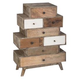 Commode Design 8 Tiroirs "Koval" 107cm Naturel
