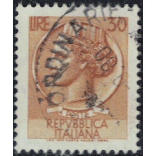 Italie 1968 Oblitéré Used Représentation Monnaie De Syracuse Y&t It 998h Su