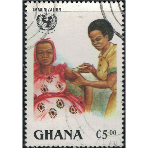 Ghana 1988 Oblitéré Used Vaccination Infirmière Immunisant Une Femme Y&t Gh 948 Su