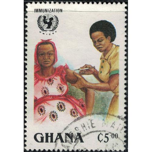 Ghana 1988 Oblitéré Used Vaccination Infirmière Immunisant Une Femme Y&t Gh 948 Su
