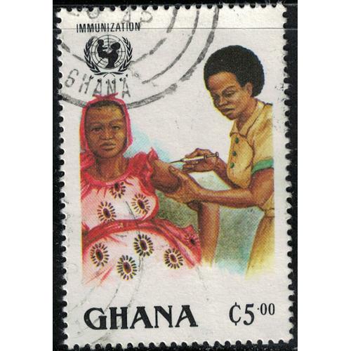 Ghana 1988 Oblitéré Used Vaccination Infirmière Immunisant Une Femme Y&t Gh 948 Su