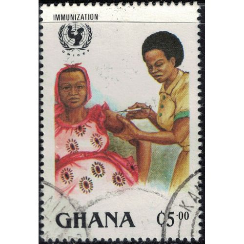 Ghana 1988 Oblitéré Used Vaccination Infirmière Immunisant Une Femme Y&t Gh 948 Su