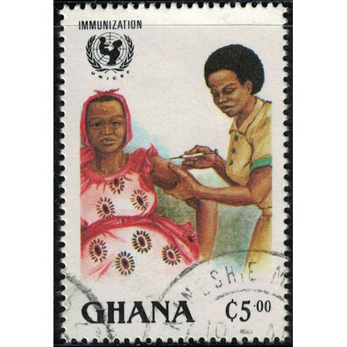 Ghana 1988 Oblitéré Used Vaccination Infirmière Immunisant Une Femme Y&t Gh 948 Su