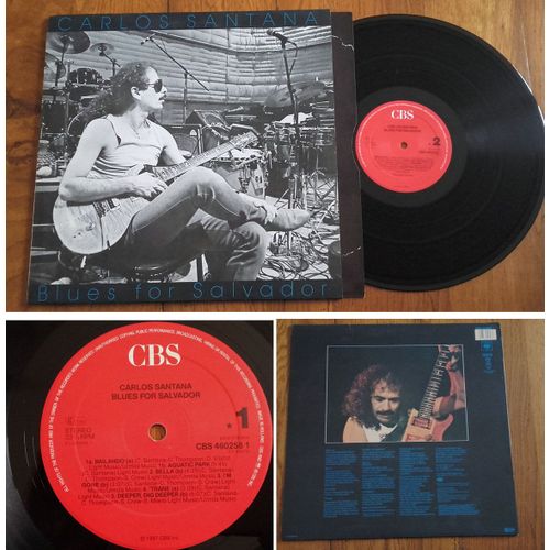Rare Dutch Lp 33t Rpm (12") Carlos Santana «Blues For Salvador» (1987)