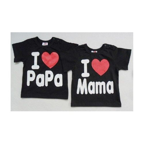 T-Shirt "I Love Mama " (J'aime Maman) - Taille 110 - Enfant