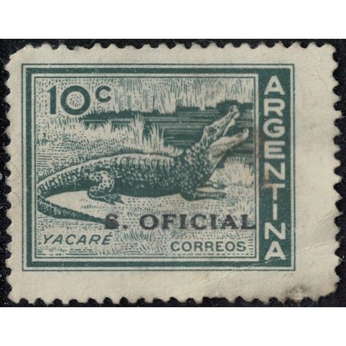Argentine 1959 Used Surchargé Oficial Reptile Caïman Y&t Ar S379a Su
