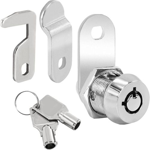 Drawer and Cabinet Lock, Mechanical Door Lock Tubular Cam Lock with Key for Storage Door Security F
