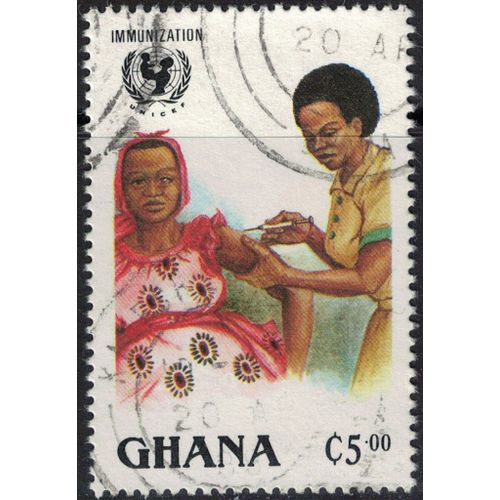 Ghana 1988 Oblitéré Used Vaccination Infirmière Immunisant Une Femme Y&t Gh 948 Su