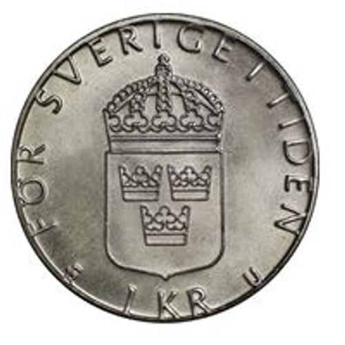 Pièce 1 Krona Suède - 1988