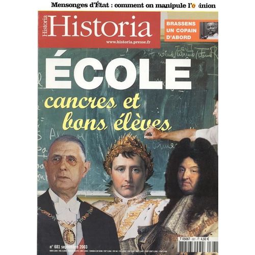 Historia N° 681 : Ecole : Cancres Et Bons Elèves