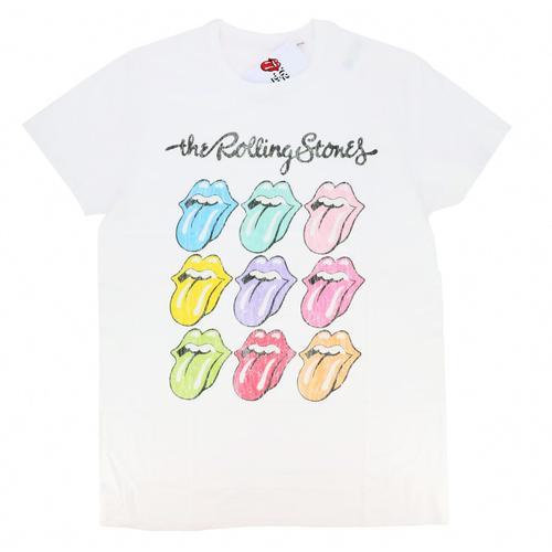 T-Shirt Homme - The Rolling Stones - Multi Logo - Blanc - Taille S