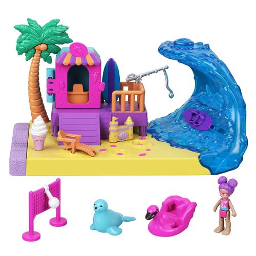 Polly Pocket Coffret Journée Plage Pollyville Mini Poupée-Mattel