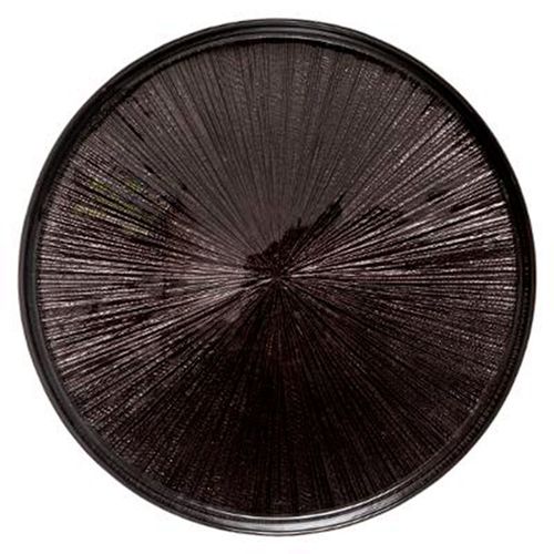 Lot De 6 Assiettes Plates "Astra" 28cm Noir