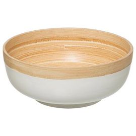 Saladier Rond Bambou "Modern" 20cm Blanc