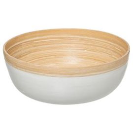 Saladier Rond Bambou "Modern" 30cm Blanc