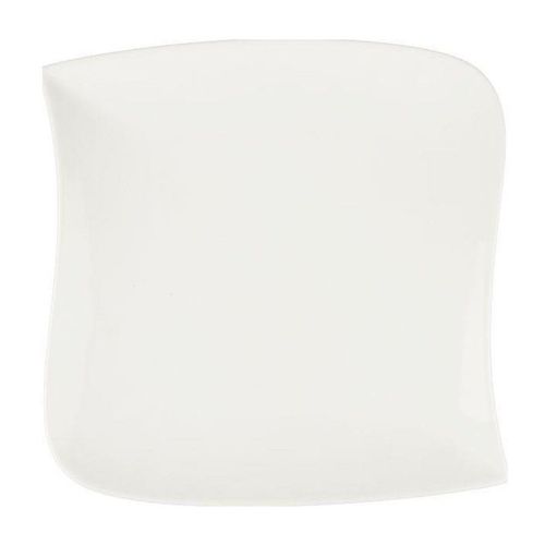 Lot De 6 Assiettes De Présentation "Vague" 30cm Blanc