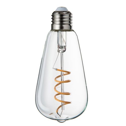 Ampoule À Led Design "Spiral" 14cm Transparent