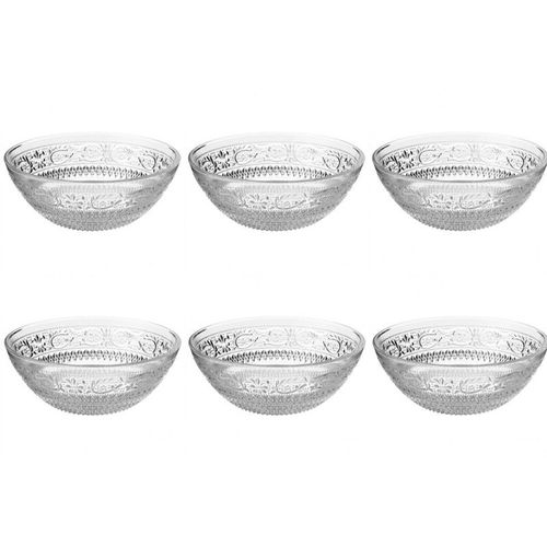 Lot De 6 Coupelles "Renaissance" 13cm Transparent