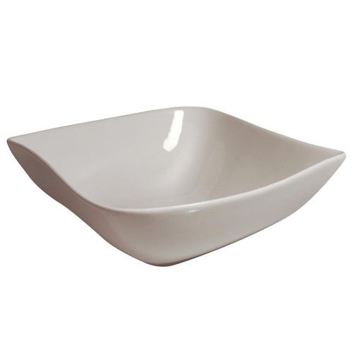 Saladier Carré "Vague" 24cm Blanc