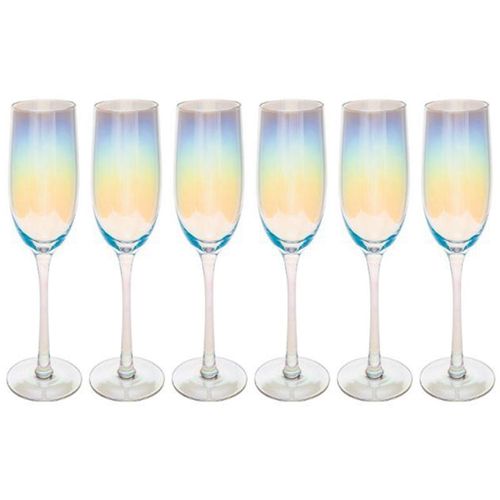 Lot De 6 Flûtes À Champagne "Fantasy" 21cl Transparent