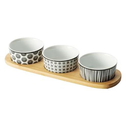 Set Apéritif 4 Pièces "Bohémia" 29cm Naturel
