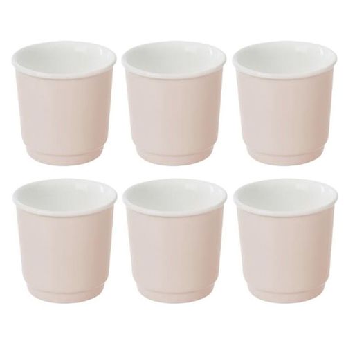 Lot De 6 Tasses À Café "Nature" 9cl Rose