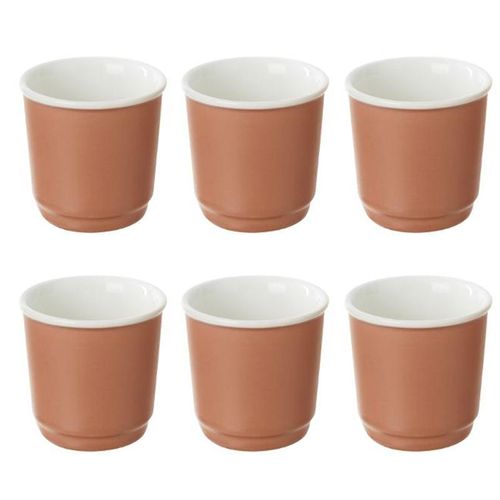Lot De 6 Tasses À Café "Nature" 9cl Terracotta