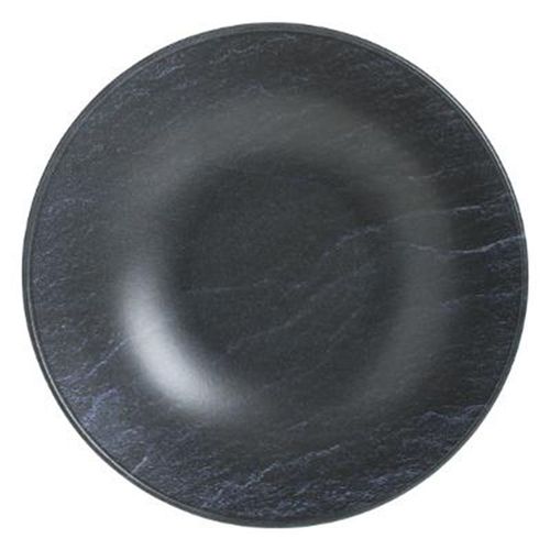Lot De 6 Assiettes Plates "Cadence" 27cm Noir