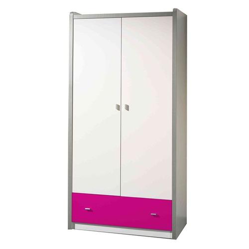 Paris Prix - Armoire 2 Portes "Bonny" 202cm Fuchsia