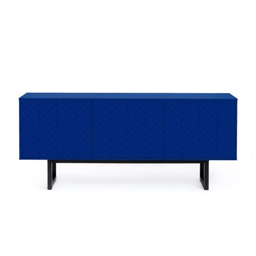 Paris Prix - Buffet 3 Portes Triangle "Camden" 175cm Bleu