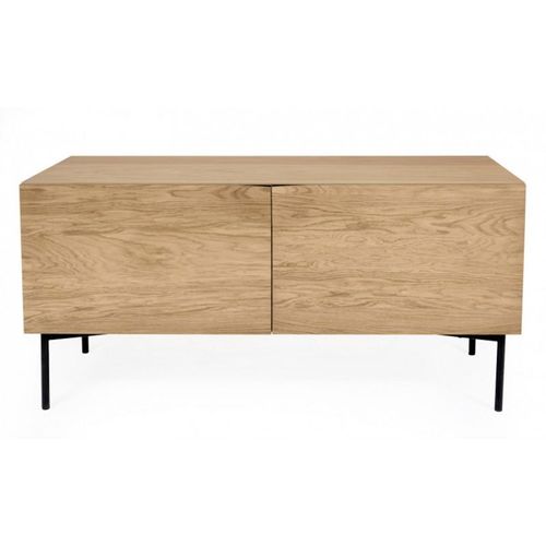 Paris Prix - Buffet 2 Portes & 2 Niveaux "Plof" 120cm Chêne