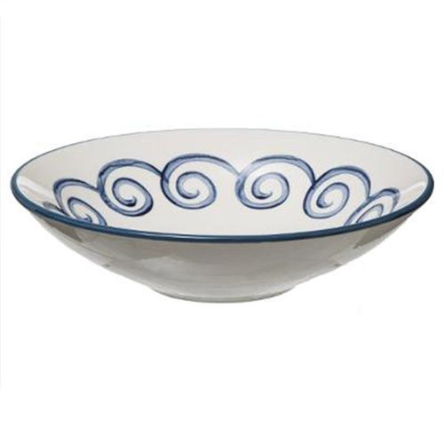 Saladier Déco "Ellinika" 31cm Blanc & Bleu