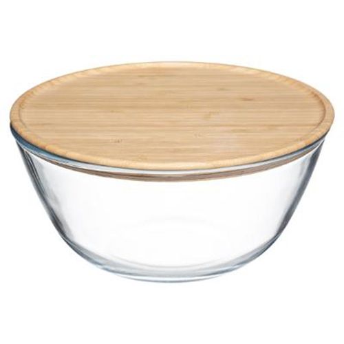 Saladier & Couvercle "Bambou" 2,5l Transparent