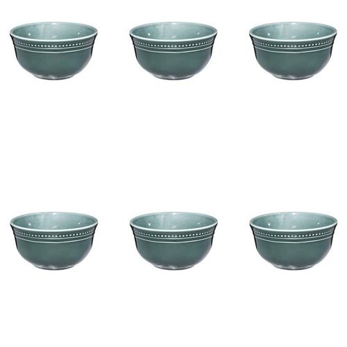 Lot De 6 Bols En Faïence "Carmen" 14cm Vert