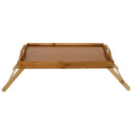 Plateau En Bambou Design "Dépliant" 45cm Beige
