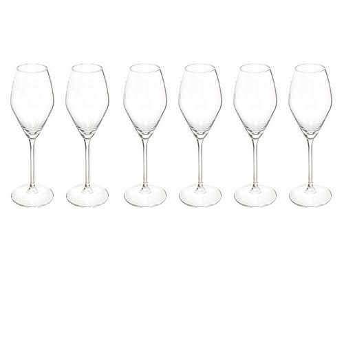 Lot De 6 Flûtes À Champagne "Silvia" 21cl Transparent