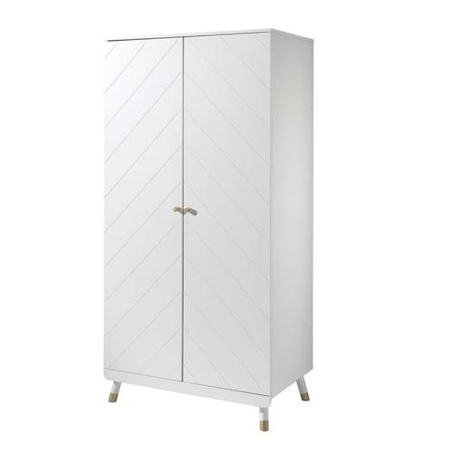 Paris Prix - Armoire Enfant 2 Portes "Billy" 200cm Blanc