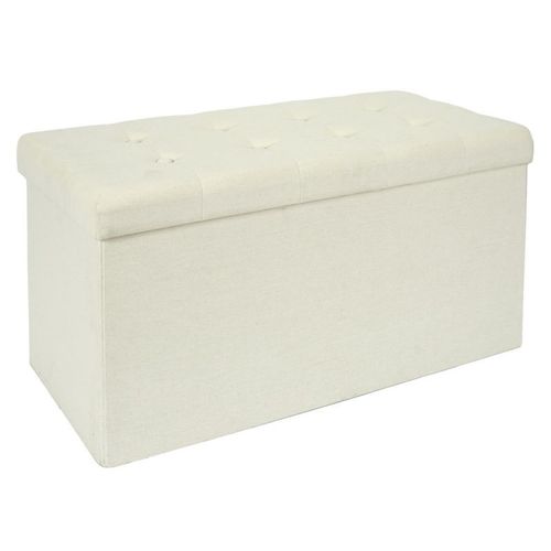 Paris Prix - Banc Pliable & Coffre "Eleonor" 76cm Beige